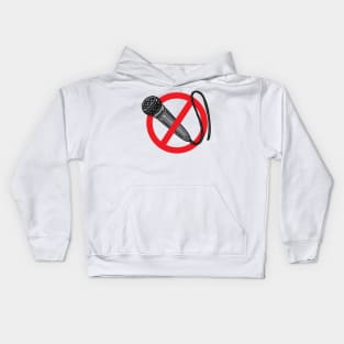 No Singing Allowed Funny Karaoke Pub Singer Sign Kids Hoodie